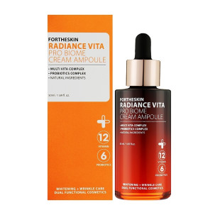 Крем-сыворотка для лица с лифтинговым эффектом Fortheskin Radiance Vita Pro Biome Cream Ampoule 50ml
